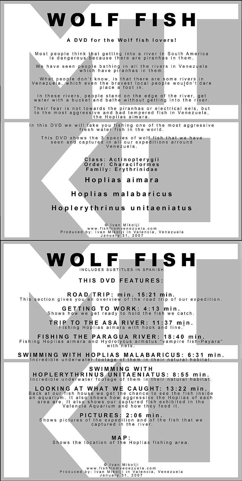 WOLF FISH DVD COVERS